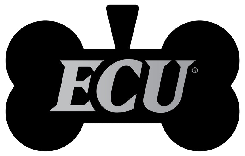 East Carolina Pirates Dog Tag Matte Black Bone-shaped Engraved Officially Licensed 