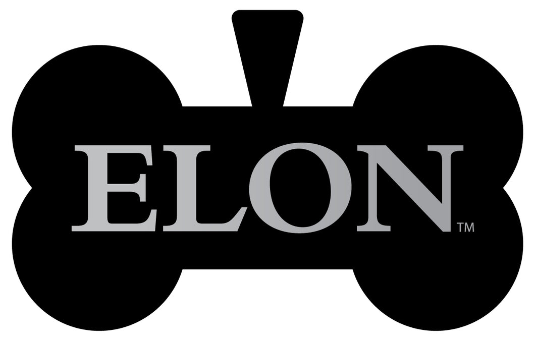 Elon University Dog Tag Matte Black Bone-shaped Engraved Officially Licensed 