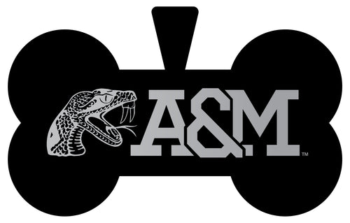 Florida A&M Rattlers Dog Tag Matte Black Bone-shaped Engraved Officially Licensed 