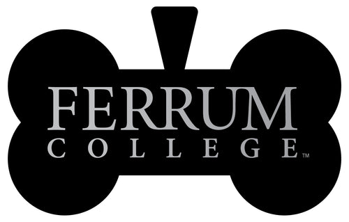 Ferrum College Dog Tag Matte Black Bone-shaped Engraved Officially Licensed 