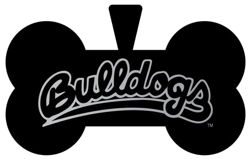 Fresno State Bulldogs Dog Tag Matte Black Bone-shaped Engraved Officially Licensed 