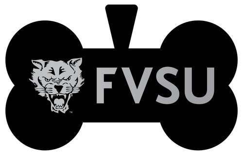 Fort Valley State University Dog Tag Matte Black Bone-shaped Engraved Officially Licensed 