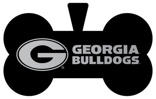 Georgia Bulldogs Dog Tag Matte Black Bone-shaped Engraved Officially Licensed 