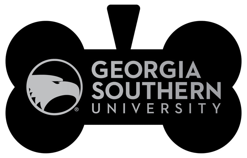 Georgia Southern Eagles Dog Tag Matte Black Bone-shaped Engraved Officially Licensed 