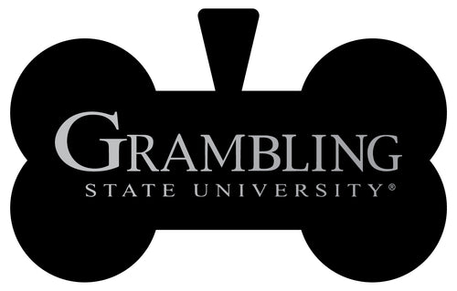Grambling State Tigers Dog Tag Matte Black Bone-shaped Engraved Officially Licensed 