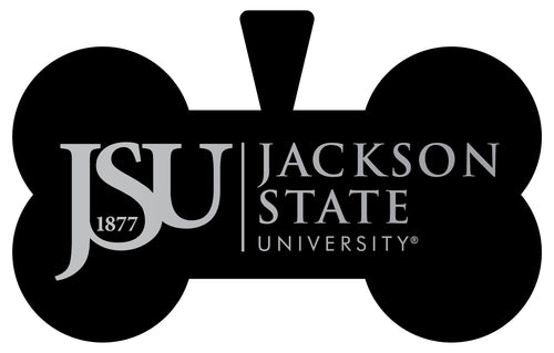 Jackson State University Dog Tag Matte Black Bone-shaped Engraved Officially Licensed 