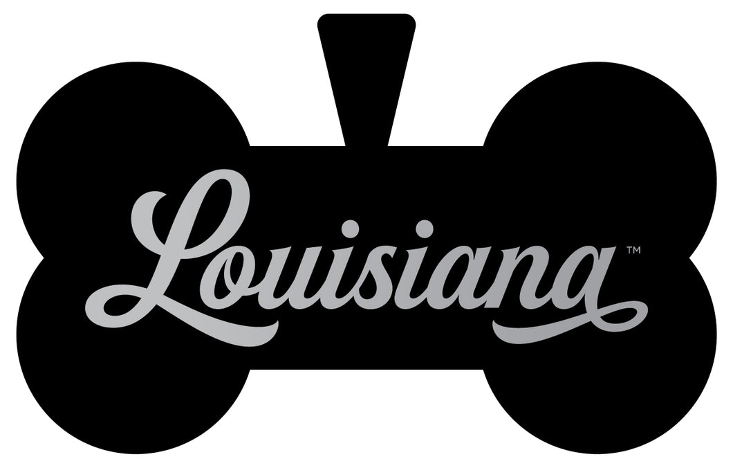 Louisiana at Lafayette Ragin' Cajuns Dog Tag Matte Black Bone-shaped Engraved Officially Licensed 