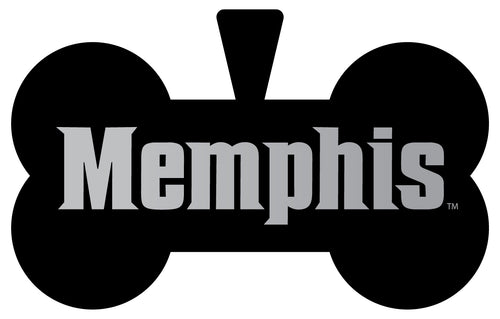 Memphis Tigers Dog Tag Matte Black Bone-shaped Engraved Officially Licensed 