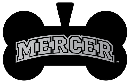 Mercer University Dog Tag Matte Black Bone-shaped Engraved Officially Licensed 
