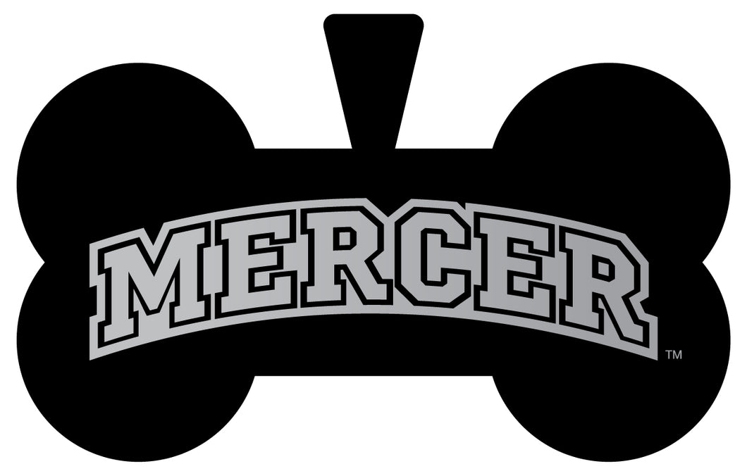 Mercer University Dog Tag Matte Black Bone-shaped Engraved Officially Licensed 