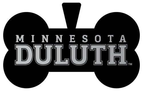 Minnesota Duluth Bulldogs Dog Tag Matte Black Bone-shaped Engraved Officially Licensed 