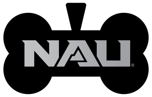 Northern Arizona University Dog Tag Matte Black Bone-shaped Engraved Officially Licensed 