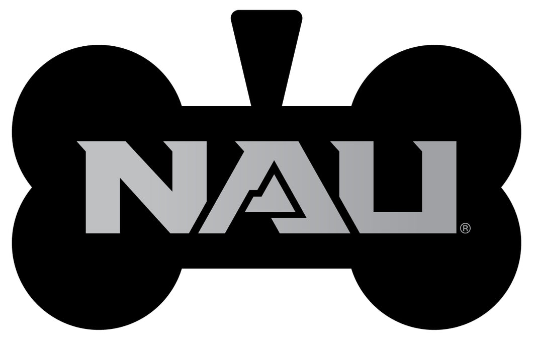 Northern Arizona University Dog Tag Matte Black Bone-shaped Engraved Officially Licensed 