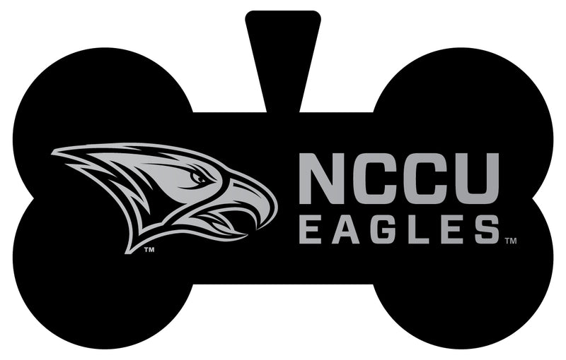 North Carolina Central Eagles Dog Tag Matte Black Bone-shaped Engraved Officially Licensed 