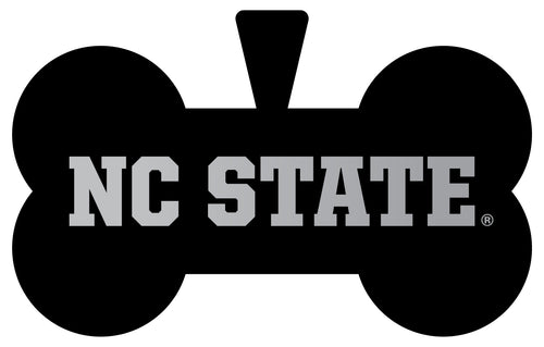 NC State Wolfpack Dog Tag Matte Black Bone-shaped Engraved Officially Licensed 
