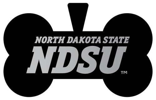North Dakota State Bison Dog Tag Matte Black Bone-shaped Engraved Officially Licensed 