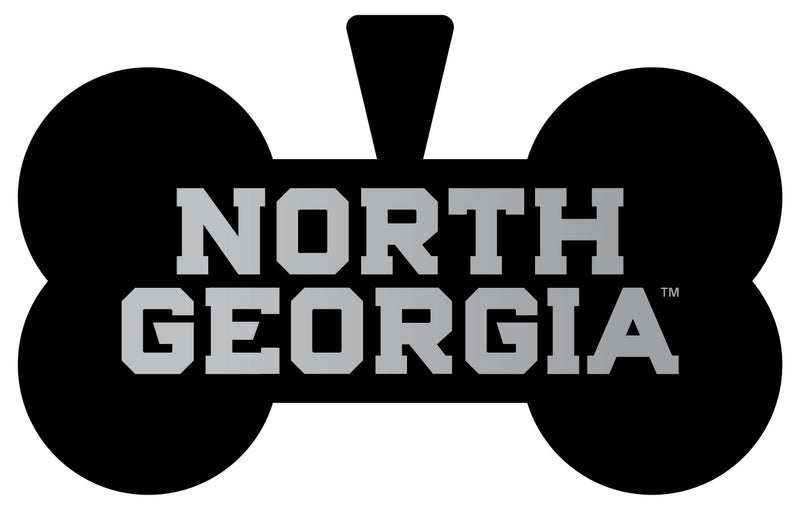 North Georgia Nighthawks Dog Tag Matte Black Bone-shaped Engraved Officially Licensed 