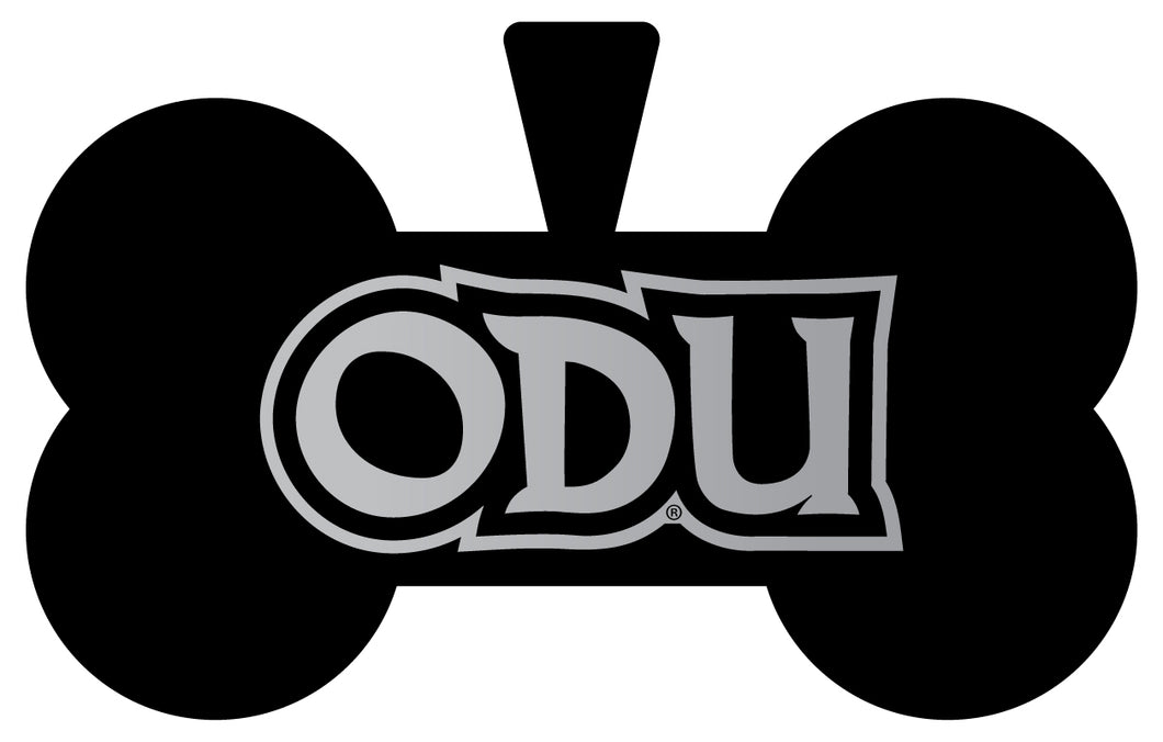 Old Dominion Monarchs Dog Tag Matte Black Bone-shaped Engraved Officially Licensed 
