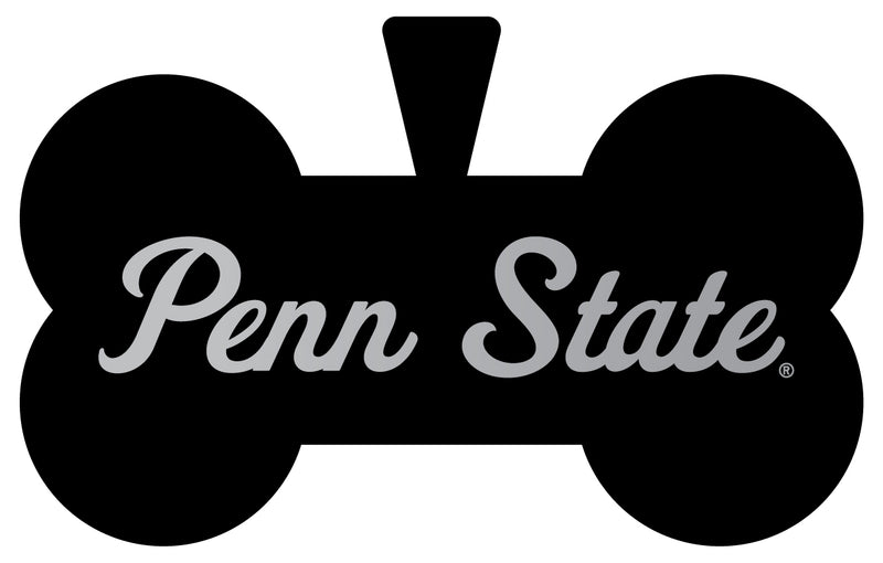 Penn State Nittany Lions Dog Tag Matte Black Bone-shaped Engraved Officially Licensed 