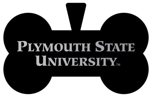 Plymouth State University Dog Tag Matte Black Bone-shaped Engraved Officially Licensed 