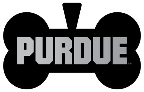 Purdue Boilermakers Dog Tag Matte Black Bone-shaped Engraved Officially Licensed 