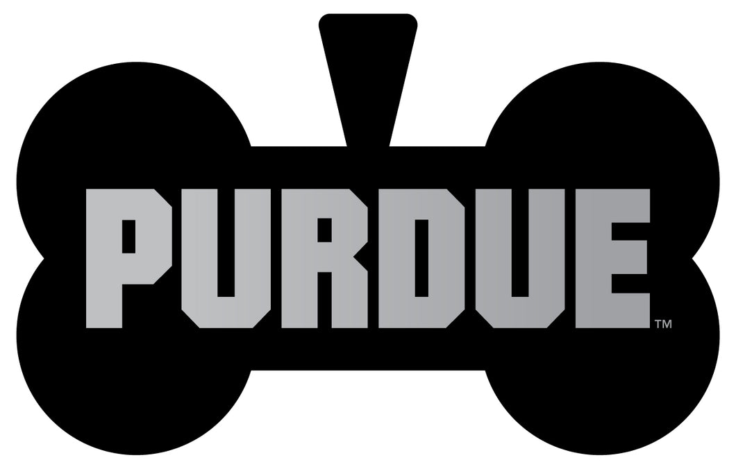 Purdue Boilermakers Dog Tag Matte Black Bone-shaped Engraved Officially Licensed 