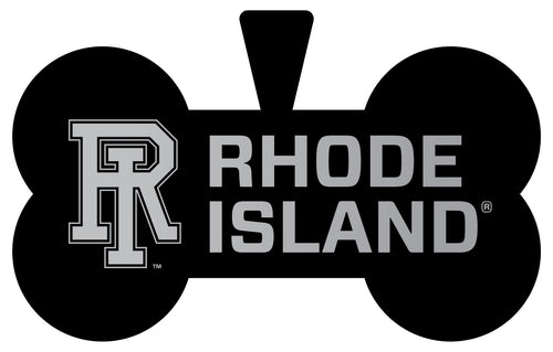 Rhode Island University Dog Tag Matte Black Bone-shaped Engraved Officially Licensed 