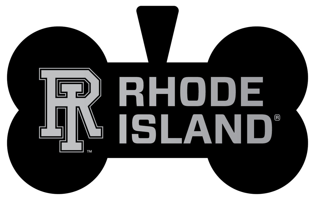 Rhode Island University Dog Tag Matte Black Bone-shaped Engraved Officially Licensed 