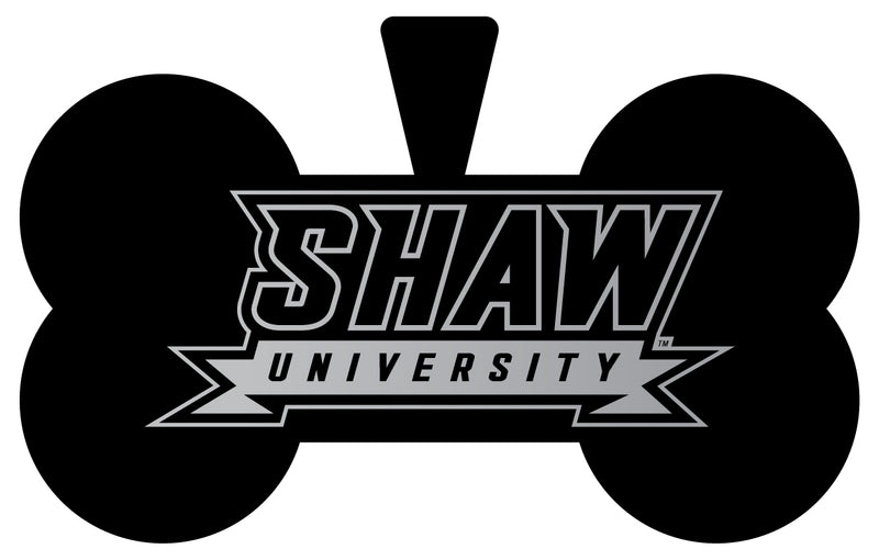 Shaw University Bears Dog Tag Matte Black Bone-shaped Engraved Officially Licensed 