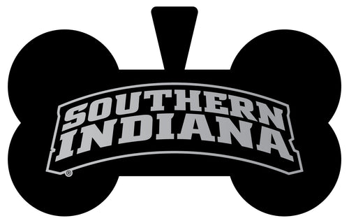 University of Southern Indiana Dog Tag Matte Black Bone-shaped Engraved Officially Licensed 