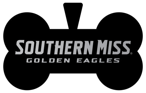 Southern Mississippi Golden Eagles Dog Tag Matte Black Bone-shaped Engraved Officially Licensed 