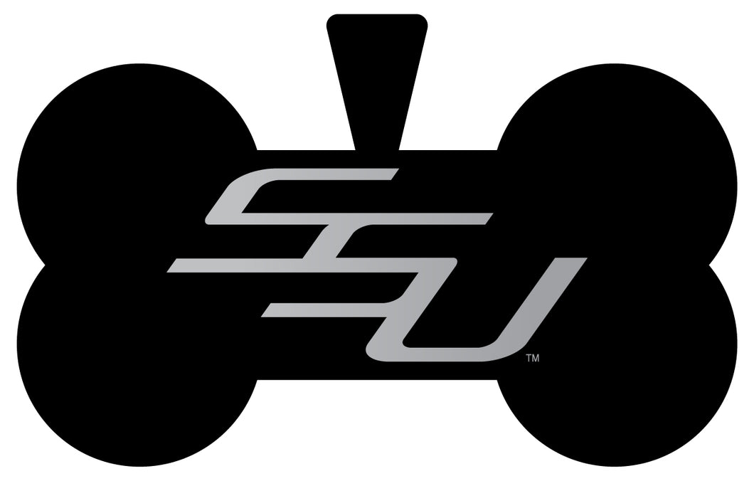 Savannah State University Dog Tag Matte Black Bone-shaped Engraved Officially Licensed 