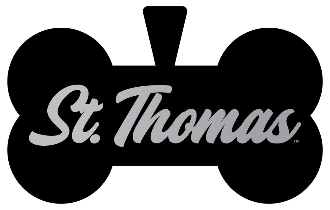 University of St. Thomas Dog Tag Matte Black Bone-shaped Engraved Officially Licensed 