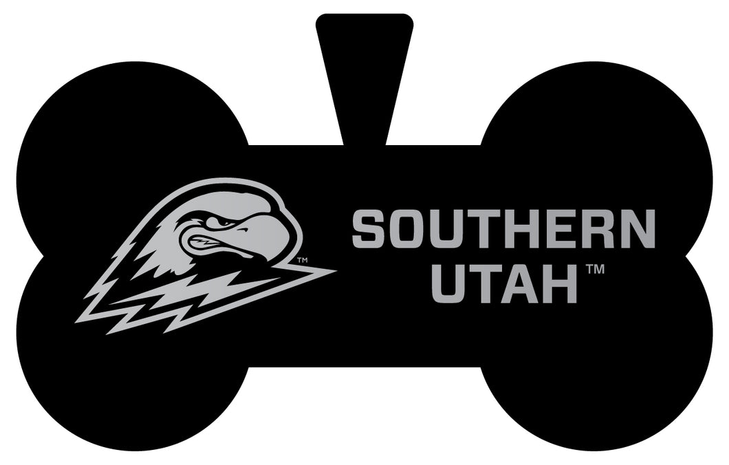 Southern Utah University Dog Tag Matte Black Bone-shaped Engraved Officially Licensed 