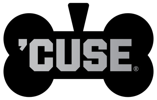 Syracuse Orange Dog Tag Matte Black Bone-shaped Engraved Officially Licensed 