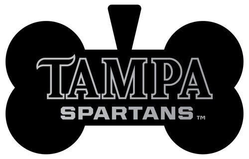 University of Tampa Spartans Dog Tag Matte Black Bone-shaped Engraved Officially Licensed 