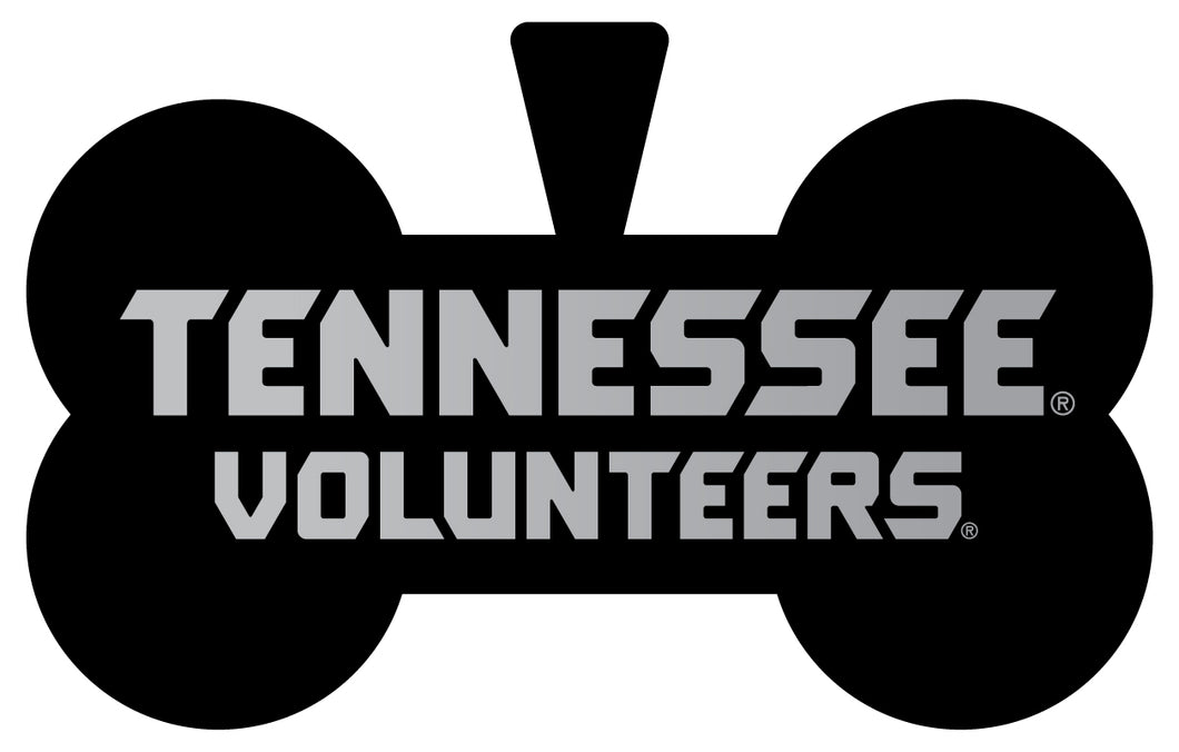 Tennessee Knoxville Volunteers Dog Tag Matte Black Bone-shaped Engraved Officially Licensed 