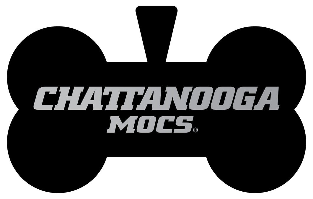University of Tennessee at Chattanooga Dog Tag Matte Black Bone-shaped Engraved Officially Licensed 