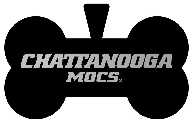 University of Tennessee at Chattanooga Dog Tag Matte Black Bone-shaped Engraved Officially Licensed 