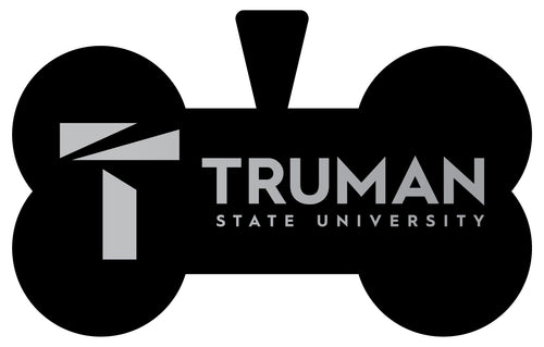 Truman State University Dog Tag Matte Black Bone-shaped Engraved Officially Licensed 