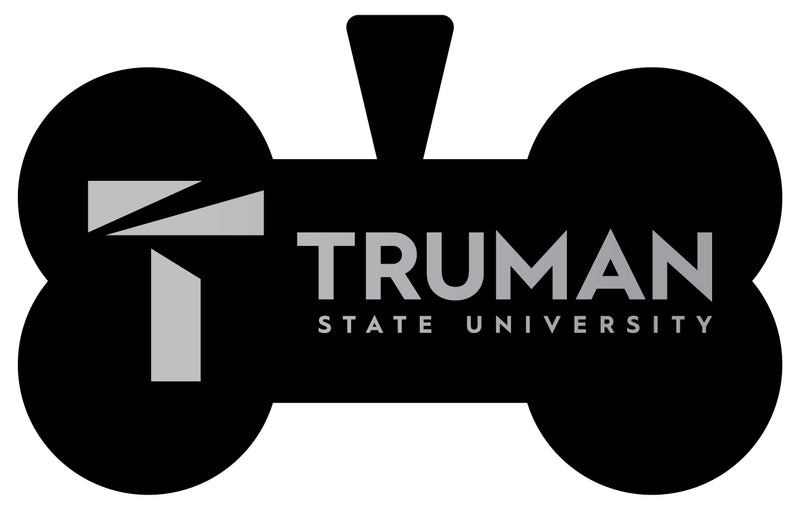 Truman State University Dog Tag Matte Black Bone-shaped Engraved Officially Licensed 
