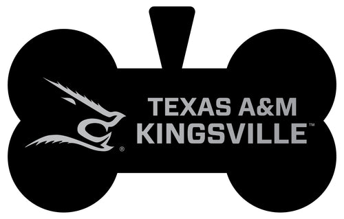 Texas A&M Kingsville Javelinas Dog Tag Matte Black Bone-shaped Engraved Officially Licensed 