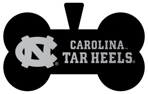 UNC Tar Heels Dog Tag Matte Black Bone-shaped Engraved Officially Licensed 