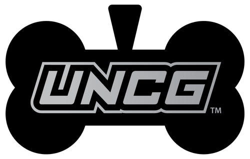 North Carolina Greensboro Spartans Dog Tag Matte Black Bone-shaped Engraved Officially Licensed 