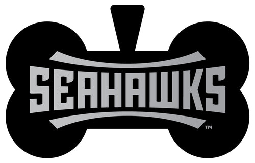 North Carolina Wilmington Seahawks Dog Tag Matte Black Bone-shaped Engraved Officially Licensed 