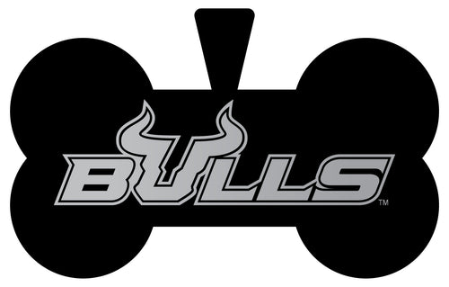 South Florida Bulls Dog Tag Matte Black Bone-shaped Engraved Officially Licensed 