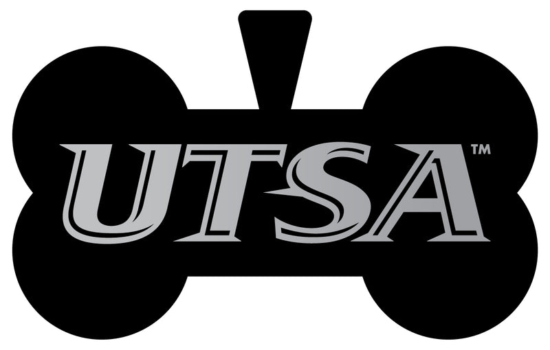 UTSA Roadrunners Dog Tag Matte Black Bone-shaped Engraved Officially Licensed 