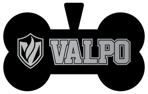 Valparaiso University Dog Tag Matte Black Bone-shaped Engraved Officially Licensed 