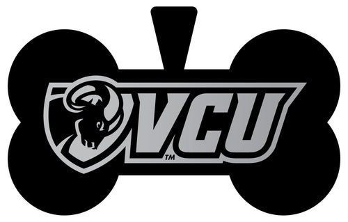 Virginia Commonwealth Dog Tag Matte Black Bone-shaped Engraved Officially Licensed 