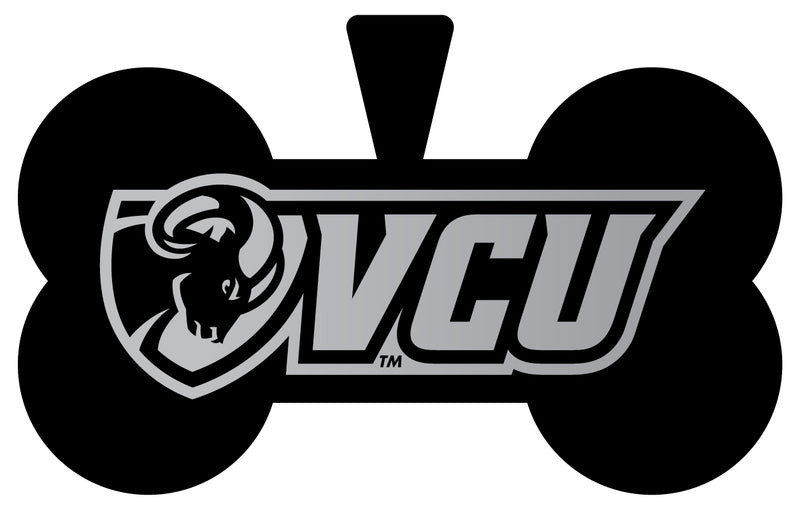 Virginia Commonwealth Dog Tag Matte Black Bone-shaped Engraved Officially Licensed 